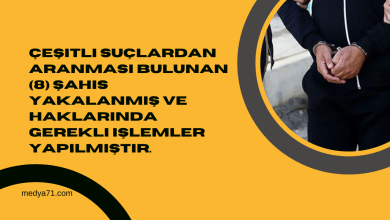 Photo of Çeşitli suçlardan aranması bulunan (8) şahıs yakalandı