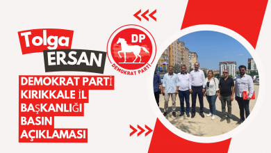 Photo of DEMOKRAT PARTİ KIRIKKALE İL BAŞKANLIĞIBASIN AÇIKLAMASI