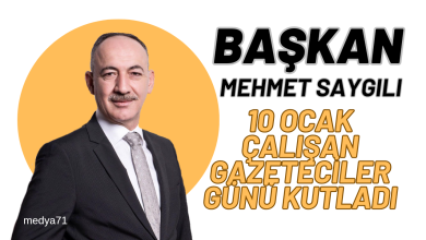 Photo of Mehmet Saygılı 10 Ocak Çalışan Gazeteciler Gününü Kutladı