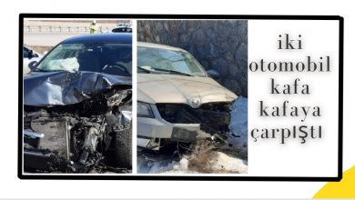 Photo of iki otomobil kafa kafaya çarpıştı
